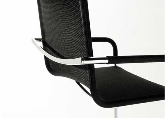 Modern dining chair design in black color