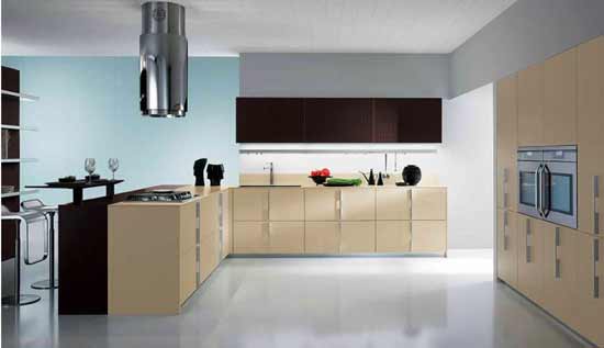 Modern kitchen design for black and white color combination