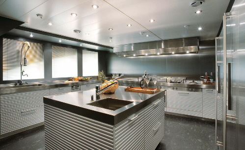 modern kitchen well appointed yacth