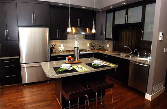 modern kitchen with island has functional cutting edge ways