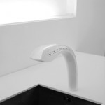 modern touchless kitchen tap with hands in gestures sensor designed by Jasper Dekker modern touchless kitchen tap with hands in gestures sensor designed by Jasper Dekker