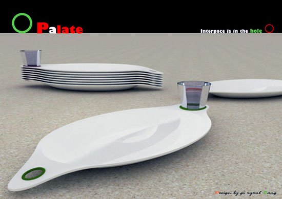 new plate design in futuristic style with sauce place