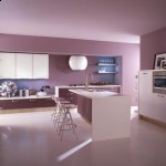 purple pink kitchen provides enough room for cooking and dinner