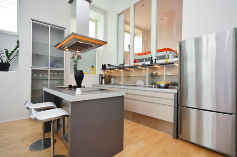 shiny stainless steel for modern kitchen