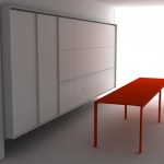 singular monoblock piece Fully Enclosed Kitchens simple lines minimalist product from Boffi