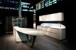 smooth rounded lines of corners of high demanded Ola kitchens by Snaidero