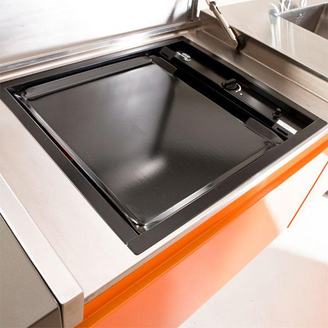 stainless steel and aluminum modular kitchens is easy to clean and recyclable