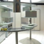 the Circular Kitchen with sandwiched aluminum Snaidero's Acropolis is really fantastic