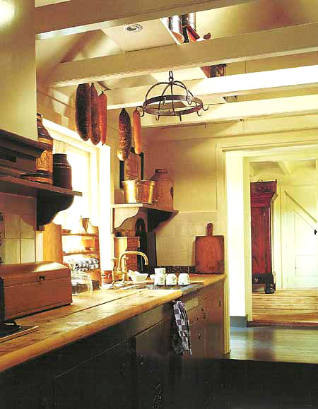 traditional French country kitchen from the early to mid century