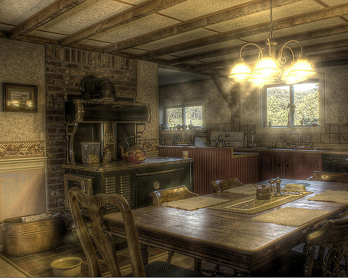 traditional kitchen in rural America optimize air circulation and natural lighting