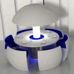 Ultra modern dining room design with white and amazing table set