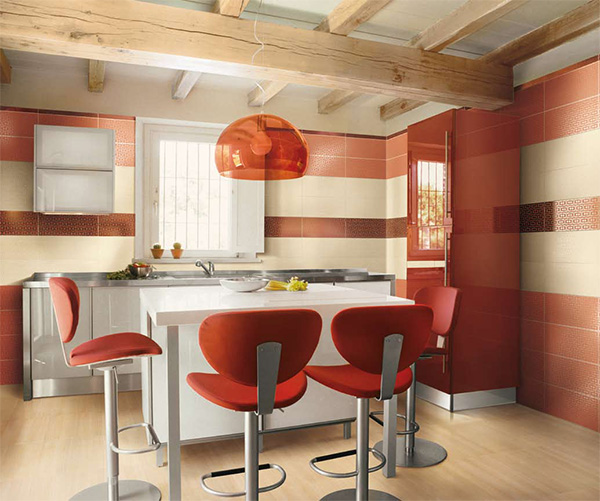 Colorful kitchen design for contemporary kitchens