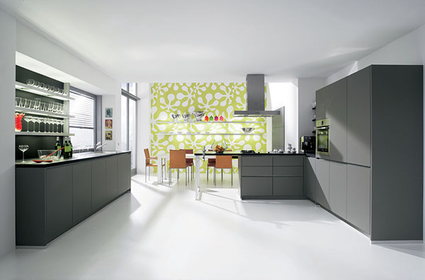 Handleless Kitchens completed with gorgeous high-end cabinets from Alno new Starline kitchens