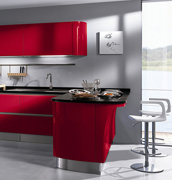 High specification molded cupboards with sharp futuristic edge and radiate comfortables retrospective appeal