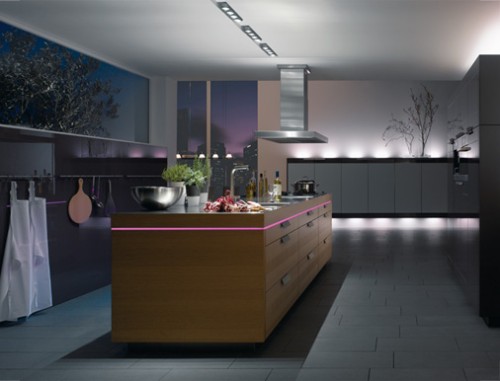 LED kitchen lighting sense to make wider space