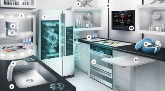 SKARP kitchen concept by IKEA use high technology kitchen