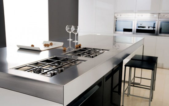 black and white kitchens interior decoration by Futura Cucines