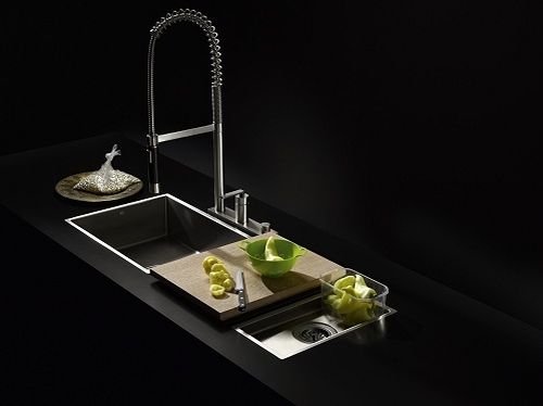 black stainless steel kitchen sink for modern kitchen
