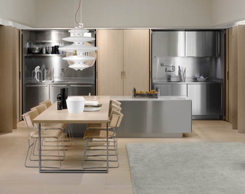 clean lines and simplicity modern kitchen design with stainless steel appliances