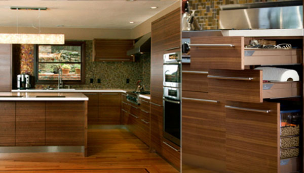 custom kitchen design built using sustainable wood by Berkeley Mills