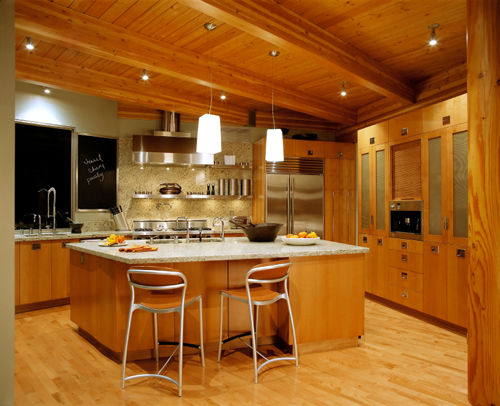 modern version of a country kitchen granite