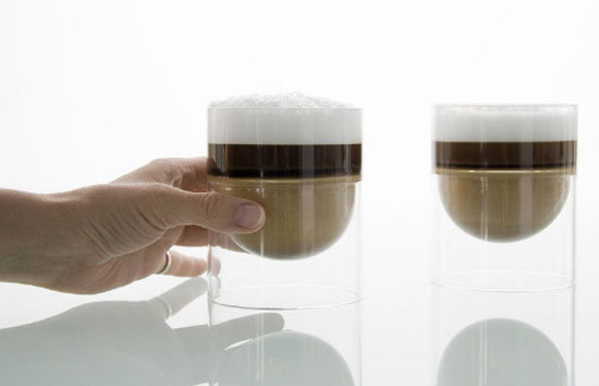 new concept and innovative design for a drinking glass from Molo Design