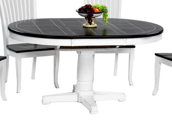 Oval dining table in classic and practical theme design