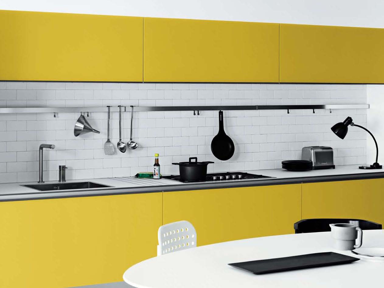 yellow and white kitchen pictures